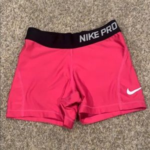 Girl Nike Pro Dri-fit shorts